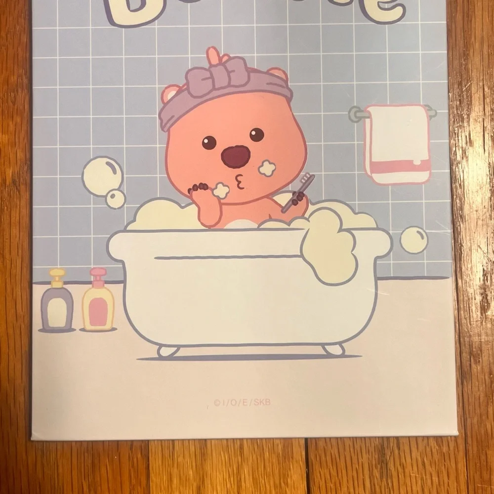 🍭3/$15 Miniso Kawaii Pastel Pink Bear Shower Print Mirror